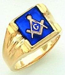 Gold Plated Blue Lodge Masonic Ring #10